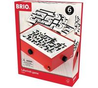 Brio Jeu de labyrinthe 34020 – Jeu d'adresse en bois, 2 planches, 1 joueur, Rouge