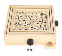 Jeu de Labyrinthe en Bois, Tableau d'équilibre, Labyrinthe Classique, défi pour l'esprit, Labyrinthe, Jeu de société avec Boule de Piste pour Enfants et Adultes