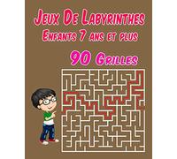Jeu De Labyrinthe: Enfants 7 ans et plus | Bloc de jeu Labyrinthes Gros Caractères | 90 Grilles | Un Véritable Casse-Tête, Idéal Aussi Pour Les Personnes Malvoyantes