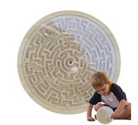 Jeu De Labyrinthe | Plateaux en Bois De Labyrinthe pour | avec 2 Billes Métalliques Plateau Circulaire | pour Voyage Route Fête Salle De Classe Famille Adolescents Adultes