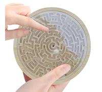 Jeu De Labyrinthe | Plateaux en Bois De Labyrinthe pour | avec 2 Billes Métalliques Plateau Circulaire | pour Voyage Route Fête Salle De Classe Famille Adolescents Adultes