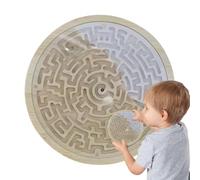 Jeu De Labyrinthe | Plateaux en Bois De Labyrinthe pour | avec 2 Billes Métalliques Plateau Circulaire | pour Voyage Route Fête Salle De Classe Famille Adolescents Adultes