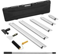 Jeu de lames de mastic pour cloison sèche - 254/406/610/813/1016 mm lames de mastic + 862-2072 mm manche d'extension - outils de masticage en acier inoxydable pour plaques de plâtre et panneaux muraux