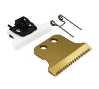 Jeu de Lames de Rechange Professionnel Réglable 2 Trous Large Type T Double #2215 - Compatible avec Tondeuse à Cheveux Wahl Detailer avec/sans Fil (Blanc)