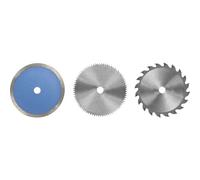 Einhell Jeu de lames de scie circulaire 4502128 85x10x1,6mm - 6 pièces (2x diamant, 2x HSS, 2x HW)