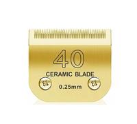 Jeu De Lames En Céramique Détachables For Tondeuse For Chien, 7FC/5FC/4FC/10/30/40, Compatible Avec Andis, Compatible Avec Wahl, Tondeuses De La Série KM10(40 1pcs)