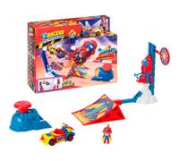 T-RACERS Rocket Launch - Lanceur avec Rampe 1 Pilote et 1 Voiture Exclusif Piste de Voitures