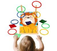 Jeu de lancement de sacs - Jeu de lancement de sacs sur le thème du dessin animé | Jouet interactif en bois avec ponctuation pour activités de groupe de plus de 3 ans et