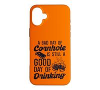 Jeu de Lancer Amusant de bière Cornhole Drinking A Bad Day of Cornhole Coque pour iPhone 16 Plus
