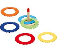 Gollnest & Kiesel Jeu de lancer d'anneaux Goki – 6 anneaux en feutrine – 12 cm – Dès 3 ans