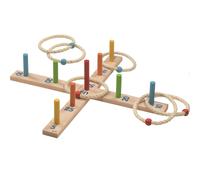 Jeu de lancer d'anneaux coloré beige TU