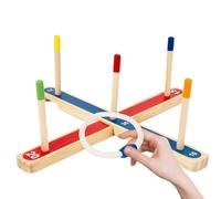 Jeu De Lancer D'anneaux - Ensemble De Lancer en Bois De 16,22 X 3,62 X 2,36 Pouces, Activité Sportive Colorée Dans Le Jardin, Développement Des Compétences De Coordination | Fêtes De Famille en Plein