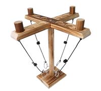 Jeu de Lancer d'anneaux pour Adultes 4 Joueurs ZAKVOP TIK Tok Jouet Crochet et Jeu de Lancer d'anneaux, Hooks Ring Toss Game Jeu interactif Rapide pour fête à la Maison