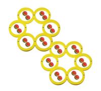 Jeu de Lancer de Balle de Piscine - 2 Pack Jeu de Lancer de Balle Flottante de Piscine | Ensemble de Jeux de Légers pour Sports Aquatiques avec 24 Boules Colorées et 2 Anneaux pour et Adultes