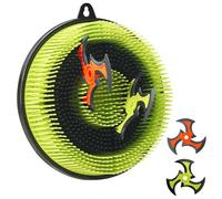 Jeu de lancer de hache pour adultes et enfants : jeu de lancer cible avec disque de hache et 4 flèches de lancer - Pas de perçage nécessaire et portable - Convient pour l'intérieur et l'extérieur