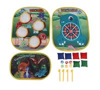 Jeu de Lancer de Sacs de Haricots 2 en 1, Cible Double Face, Cible de fléchettes, Planche de tir à balles collantes, Jouet d'extérieur et d'intérieur pour Enfants, garçons et