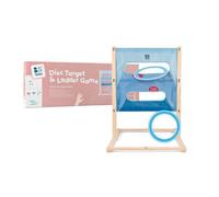 Jeu de lancer enfant - 2 en 1 - jeux extérieur enfant - dès 8 ans - bois - 6 boules et 2 anneaux