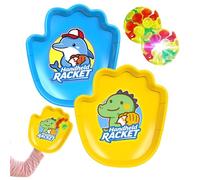 Jeu de Lancer et de Capture, Jouet de Lancer Extérieur, Set de Jeu avec Balle Lumineuse Collante et Accessoire de Rattrapage, Pour Garçons Filles - Idéal pour Plage Jardin Air Libre Cadeau Anniversair