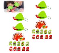 Jeu de Langue de Grenouille, Jeu de Grenouille de Paysage, Jeu de lézards léchants, Masque de Grenouille avec Langue soufflée, Jeu de Langue de lézard, Cadeaux de Jeu de fête multijoueur(4 Sets)