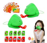 Jeu de Langue Grenouille - Jeu D'Ambiance Multijoueur | Masque De Grenouille avec Langue Soufflée - pour Réunions Familiales, Fêtes Et Team Building, pour Et
