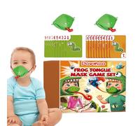 Jeu de Langue, Jeux Amusants - Jouet de Langue de Carte de Couverture de Visage de Grenouille,Jouets de Grenouille à sortante, Jeu de Combat interactif Parent-Enfant, Jouets interactifs créatif