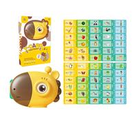 Jeu De Lecteurs De Cartes Anglaises, 1 Ensemble De Jouets D'Apprentissage De La Langue, Girafe, Machine À Histoires Pour Enfants