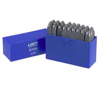 Jeu de lettres à frapper 27 pcs A-Z et & en acier trempé fabriqué en Allemagne 120 kp/mm² hauteur 5 mm Limit STA5