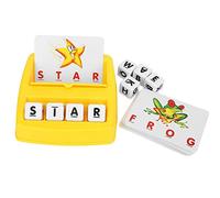 Jeu de lettres assorti, Puzzle préscolaire jeu d'orthographe jouets alphabétisation reconnaissance orthographe lecture jeu de mémoire pour les enfants en bas âge(N'oubliez pas le jeu de mots 0173)
