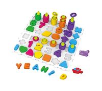 Jeu de lettres en bois, jeu de combinaison de formes numériques | Jeu de table de correspondance pour numéros de lettres - Activités d'apprentissage préscolaire pour filles, garçons, garçons