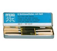 PFERD TOOLS 11700265 SET de limes porte-clés Hieb 2 avec agrafage à lime dans une boîte métallique L