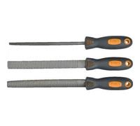 Jeu de limes à métaux - NEO TOOLS - 37-605 - 3 limes 200 mm (plat/demi-ronde/ronde) - Acier allié T12 - Poignée bi-matière TPR