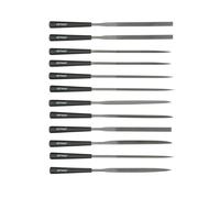 KS Tools Jeu de limes aiguille avec manche plastique, 12 pièces, 140.3050