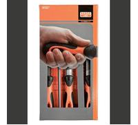 Jeu de limes d'ingénierie - BAHCO - 1-478-08-1-2 - 5 limes plates - Taux d'enlèvement élevé - Rangement pratique