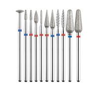 Jeu de limes électroniques en céramique pour ongle Lot de 2 forets à ongles en acier inoxydable for enlever les cuticules et les ongles(Tp-bn0308d-f)