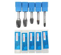 Jeu de limes rotatives en carbure à coupe unique, diamètre de tige de 6mm pour le meulage de Surface, l'ébavurage, la sculpture