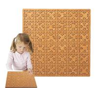 Jeu de logique - 14,7 x 14,7 x 0,8 cm, jeux en bois naturel, développement interactif des compétences cognitives | Résolution de problèmes concepts de base de la classe préscolaire Coopération Fam