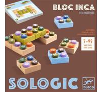 Jeu De Logique Solo Djeco Sologic Bloc Inca - 16 Blocs, 60 Challenges, Dès 7 Ans