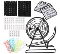 Jeu de Loterie Bingo en Fer Noir Manuel pour Table de Fête