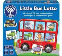 Jeu de loterie - ORCHARD - Little Bus Lotto - 24 tuiles animaux - 4 bus colorés - 3 ans et plus