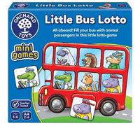 Jeu de loterie - ORCHARD - Little Bus Lotto - 24 tuiles animaux - 4 bus colorés - 3 ans et plus