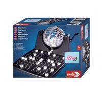 Noris Tambour de Bingo avec jetons, 90 boules, 12 cartes, Multicolore dès 6 ans, 606150493