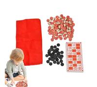Jeu De Loto Russe - Ensemble De Bingo De Voyage 8,5 X 16,2 Cm, Jeu De Société De Fête, Jouet De Stratégie Éducative | Apprentissage Amusant Pour La Famille, Anniversaire, Noël, Pâques, Fournitures De