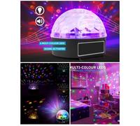 Jeu de lumière à LEDs - AUDIO CLUB - Magic Jelly DJ Ball - 6 LEDs 1W - Faisceaux multicolores - Modes auto
