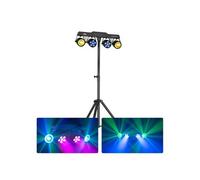 Jeu de Lumière BeamZ CLS Neso9 Party Bar - PAR RGBW Jelly Moon avec Télécommande et Pied