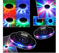 Jeu de lumière - FESTINIGHT - Mini OVNI LED - RVB multicolore - Pack 2 unités - Effets soucoupes volantes