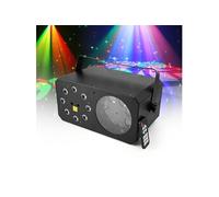 Jeu de lumière laser vert et rouge + effet Gobo + effet RGB à LED - Flash Power Gobo dual