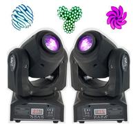 JEU DE LUMIERE PACK DE 2 LYRES LMH SPOT7 DMX PA DJ SONO LED BAR CLUB DISCOTHEQUE