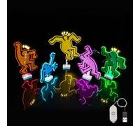 Jeu de lumières LED compatible avec Lego 31216 Keith Haring - Figurines dansantes (pas un modèle), interrupteur tactile gradateur, set d'éclairage décoratif compatible avec Lego Keith Haring - Dancing