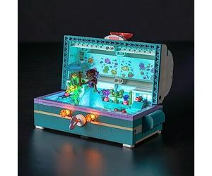 Jeu de lumières LED pour Lego Disney Princess 43229 Le Coffre au trésor d'Ariel (Pas de Lego), Set d'éclairage de décoration pour Lego Princess Ariel Le Coffre au trésor Jouet créatif