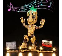 Jeu de lumières LED pour Lego I Am Groot, Ensemble d'éclairage de décoration de Version Musicale pour Lego 76217 Marvel I Am Groot Toy Creative Toy Lights Set (Pas de modèle Lego)